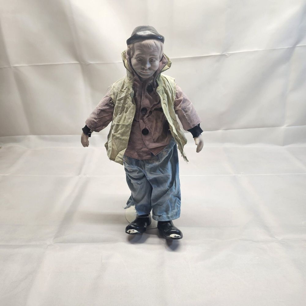 Artmark Hobo clown porcelain collectible doll 15" vintage